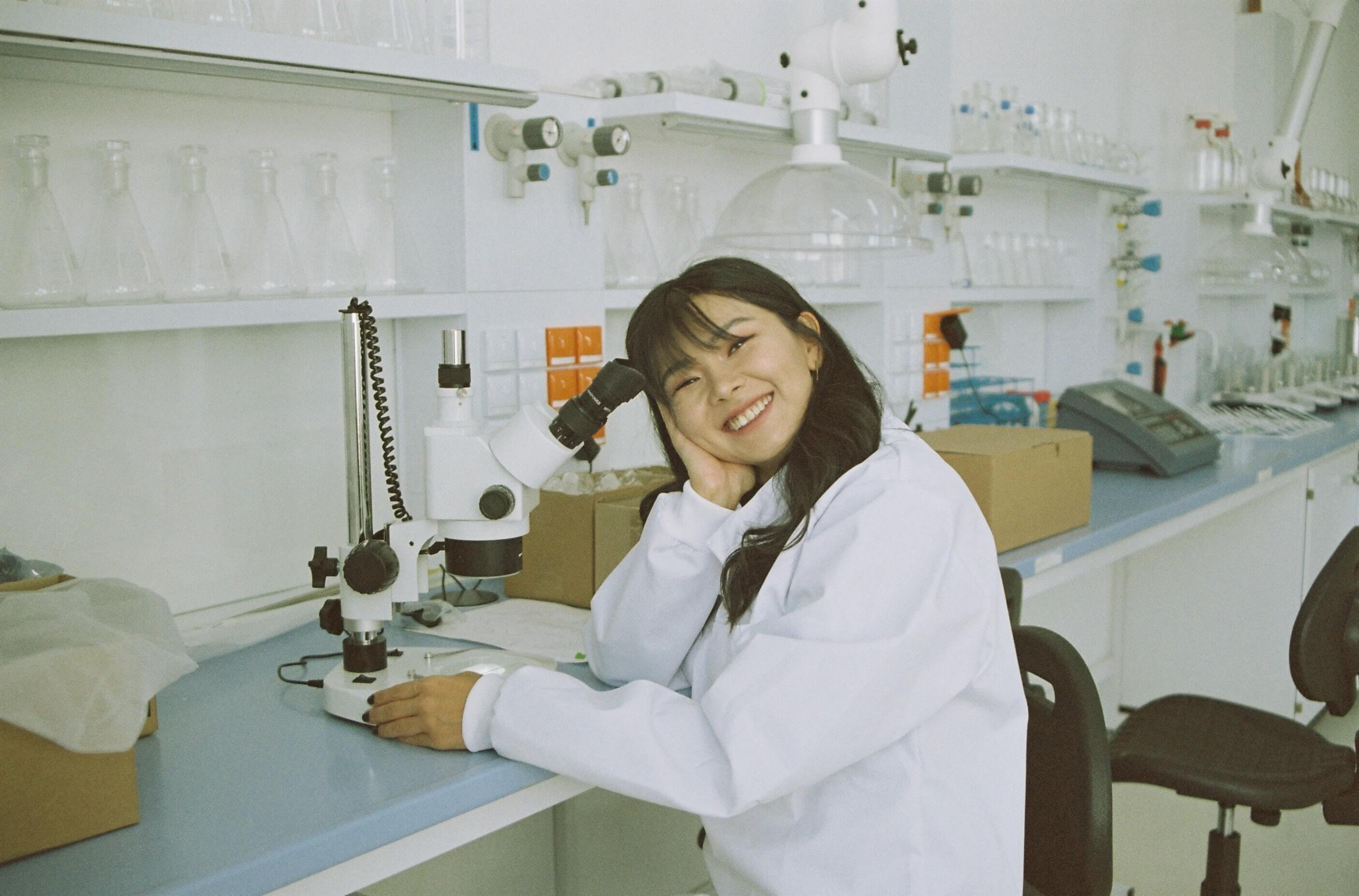 researcher smiling